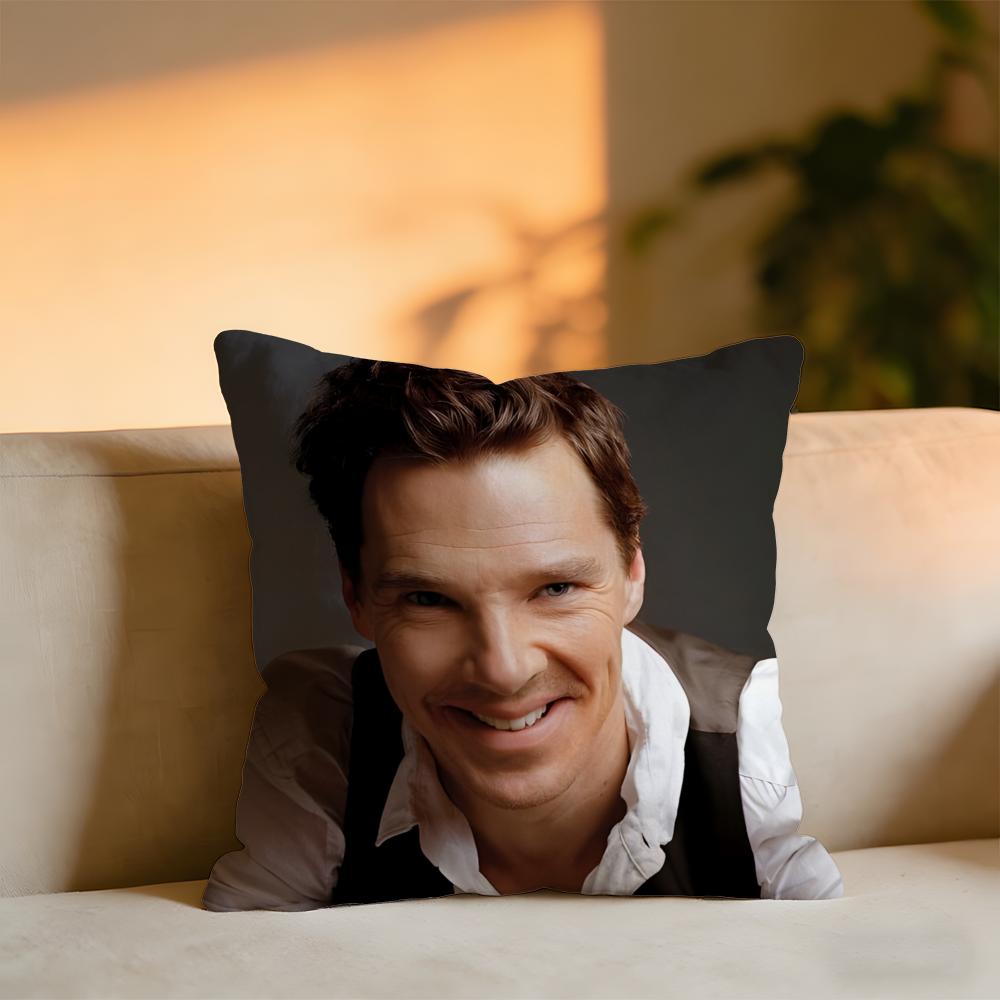 Benedict Cumberbatch Cushion Cover Cozy Velvet Throw PillowSoft Warm Cushion For Sofa Bed