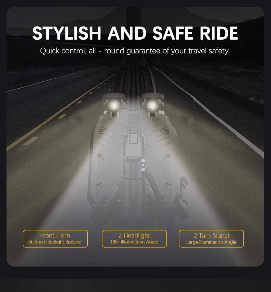 OOTD S30 3000W Peak Electric Scooter Adult Dual Motor 23.4AH 65km/h Hydraulic Brake Foldable E Scooter 10" Fat Tire All Terrain