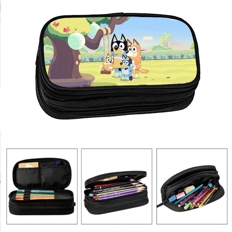 Bluey Bingo Primary School Stationery Pencil Case Cartoon Characters Children'S Cute Stationery Storage Supplies Daily Surprise