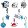 Океанская Серия Шармы Моллюски Морские коньки Краб Корабль Модные Бусины Подвеска Подходит для Оригинального Браслета-Подвески Для Женщин Изысканный Циркон