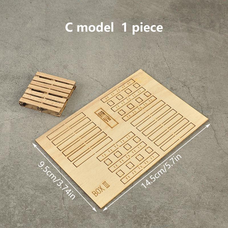 1:35 Миниатюрная деревянная коробка/поднос кронштейн сборочная модель ручная работа DIY материалы для макета сцены песочного стола диорамный набор 1 шт.