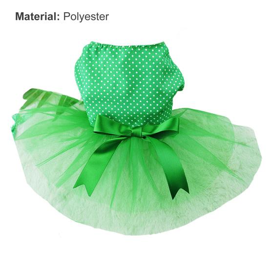 Дышащее платье для домашних животных, легкий в носке тонкий костюм для собаки из полиэстера в горошек на лето