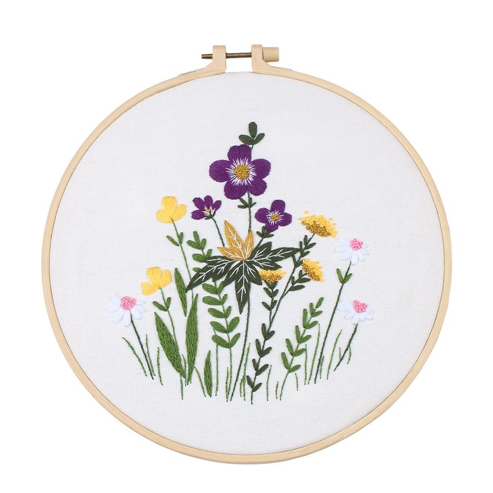 New Bouquet Flowers, Handmade Embroidery Kit Diy Material Pack Beginner Fabric Embroidery Suzhou Embroidery