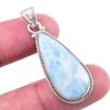 Подвеска из чистого серебра 925 пробы Natural Republic с драгоценным камнем Ларимар 1,50 дюйма Z4m61
