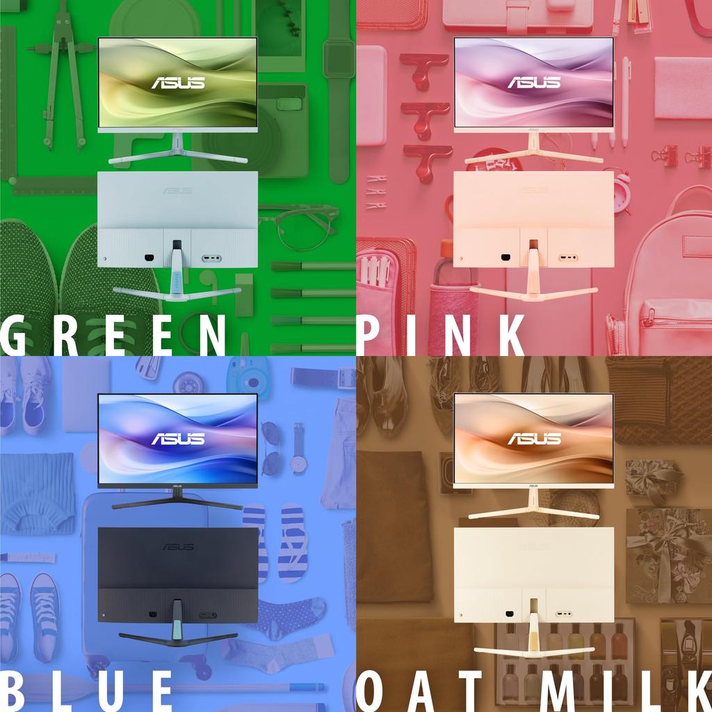 Asus Monitor Eye Care Rose Clay Pink 27 Inches Full HD X IPS 100Hz USB Charging Blue Light Reduction Height Adjustment VESA Compatible VU279CFE-P / /