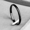 Women Girl Size 3-10 Party Jewelry Stainless Steel Finger Knuckle Plain Band 2MM Thin Ring
