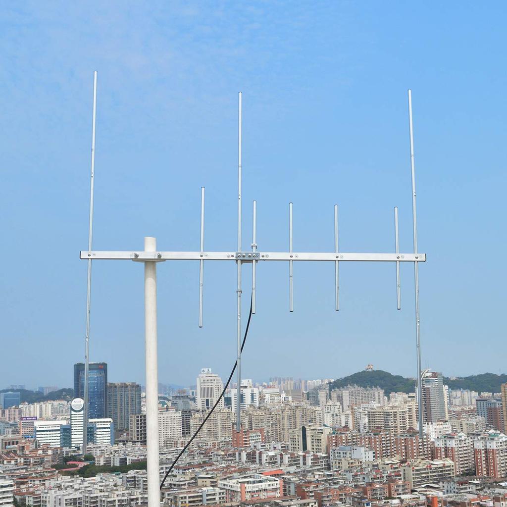 TWAYRDIO Dual Band 8 Element Yagi Antenna High Gain High Gain Outdoor Antenna Installation Required For Radios For Amateur Radio 144/430MHz