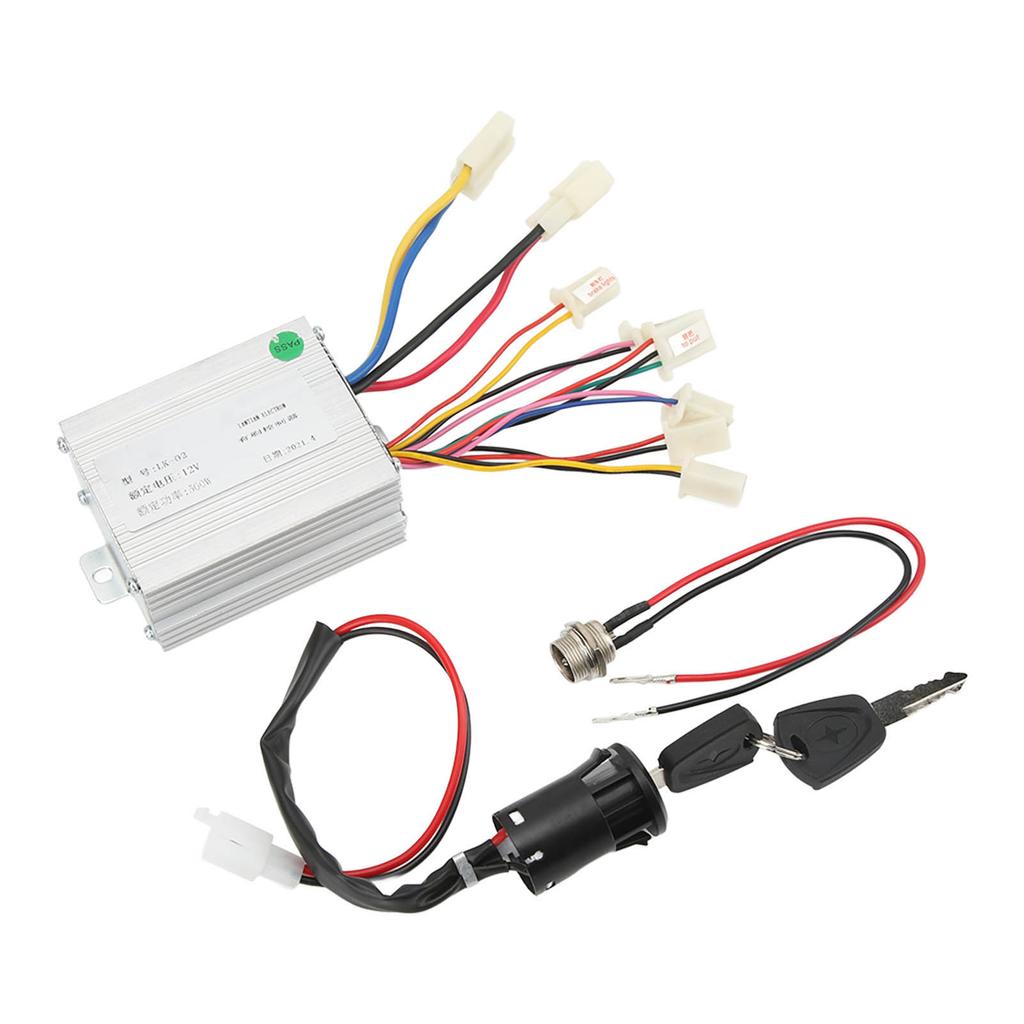 12 В 500 Вт Контроллер щеточного двигателя Контроллер для электровелосипеда мотоцикла Комплект с замком и портом для зарядки