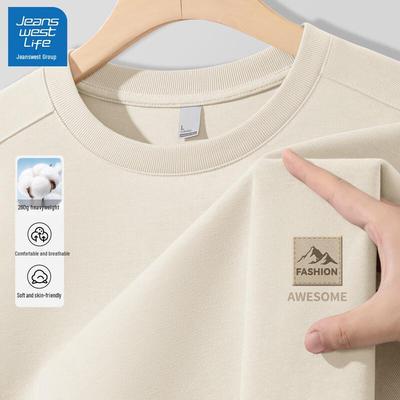 JEANSWEST LIFE Мужская футболка с длинным рукавом в американском стиле, плотная