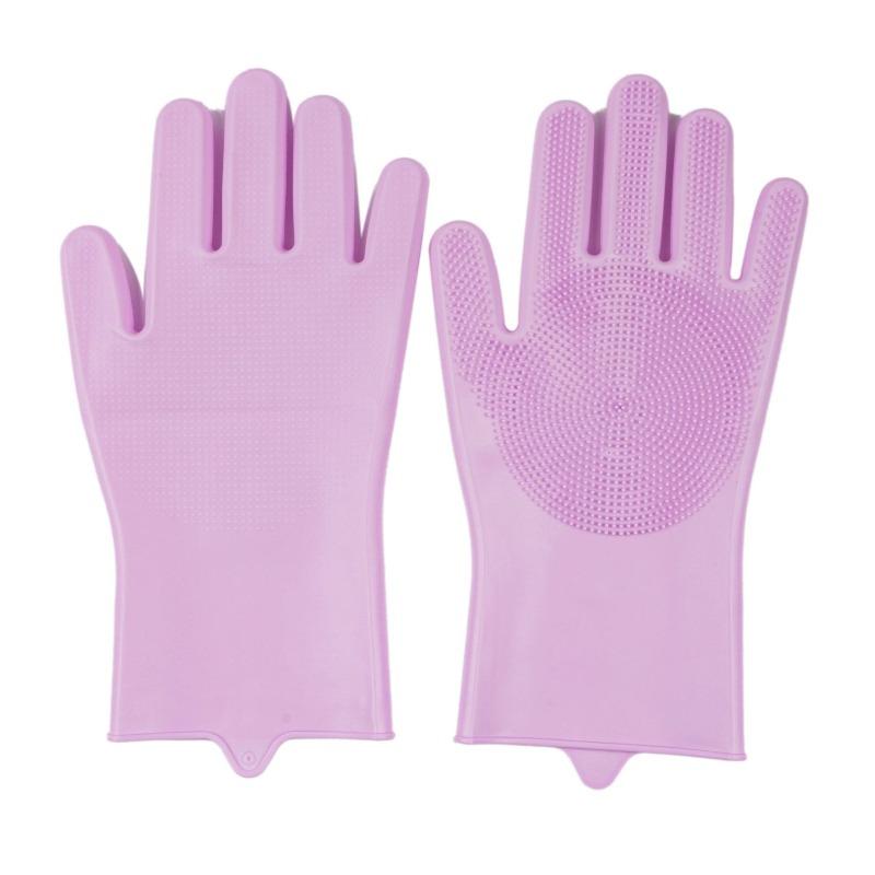 1Pair Multifunctional Silicone Cleaning Gloves Suitable for All Seasons,kitchen Cleaning,anti Slip,good Helper Household Chores