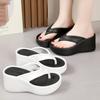 Fashion New Summer Heeled Slippers Chunky Platform Flip Flops Women Clip Toe Wedges Beach Sandals Thick Sole Slides