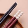 3 Pairs Creative Sugar Bean Alloy Chopsticks Portable Chopsticks Household Chopsticks Tableware