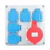 Industrial Socket Box IP44 Waterproof Outlet Box with 5PCS AC250V 16A EU Sockets 1 AC220?380V
