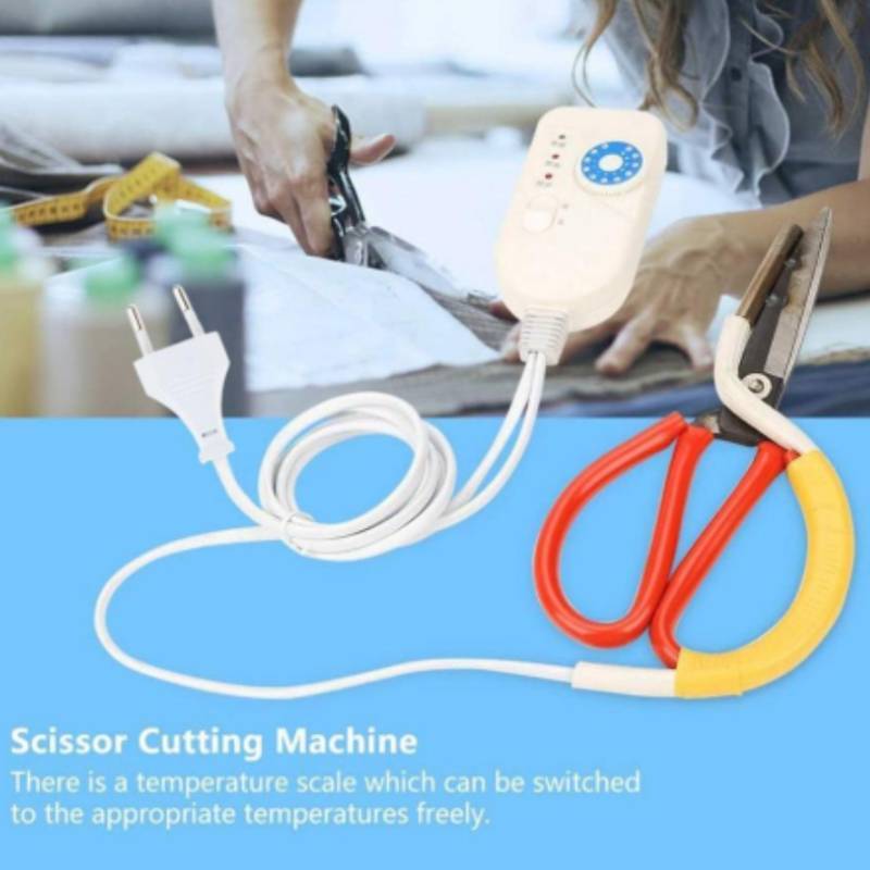 Electric Hot Fabric Cutting Scissors With Adjustable Temperature For Sewing And Garment Making