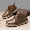 Ручная строчка Натуральная кожа Мужские ботинки Удобная повседневная кожаная обувь для мужчин Ботильоны Большой размер Рабочая обувь