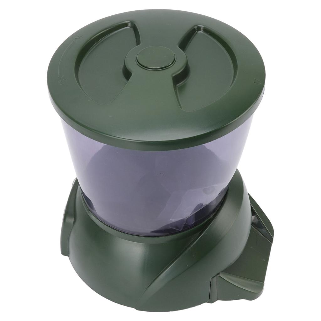 4.25L Automatic Fish Feeder LCD Screen Display Battery Powered Auto Pond Fish Food Dispenser for