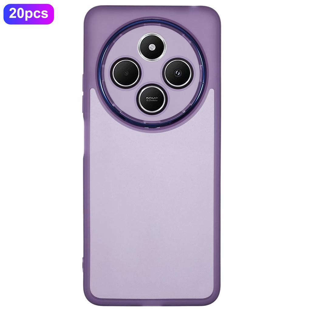 Bulk Purchasing 20Pcs TPU Case for Xiaomi Redmi 14C 4G/14R 5G/Poco C75 4G Electroplated Camera Frame Phone Cover Precise Cutouts