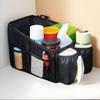 Front Seat Organizer Foldable Console Storage Caddy With Handle Interior Organizer Accessories For Toys Tissues Snacks Drinks