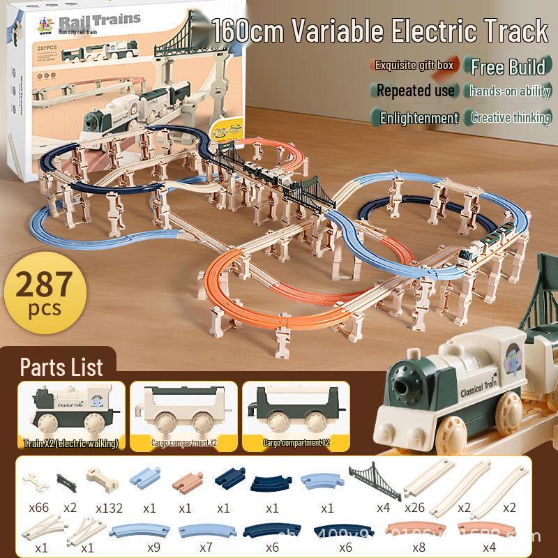High-Speed Electric Train EMU Model with Track - Educational Children's Toy Gift