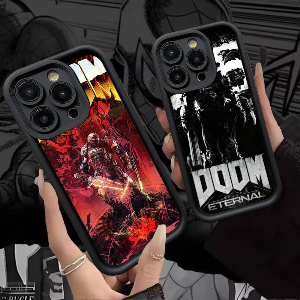 Классическая игра D-DOOM-E-EternalS Силиконовый чехол для телефона Для IPhone 17 Pro Max 16 15 14 13 12 11 Plus 17 Air