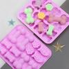 2Pcs Silicone Mold 12 Cavities Bone Fish Cat Paw Print Non-stick Food Grade Easy Release DIY Fondant Chocolate Candy Dog Treat Baking Mold
