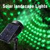 RGB Солнечные газонные светильники Светодиодное наружное освещение 7 цветовых режимов Водонепроницаемая светодиодная проекционная лампа для двора Садовые декоративные светильники