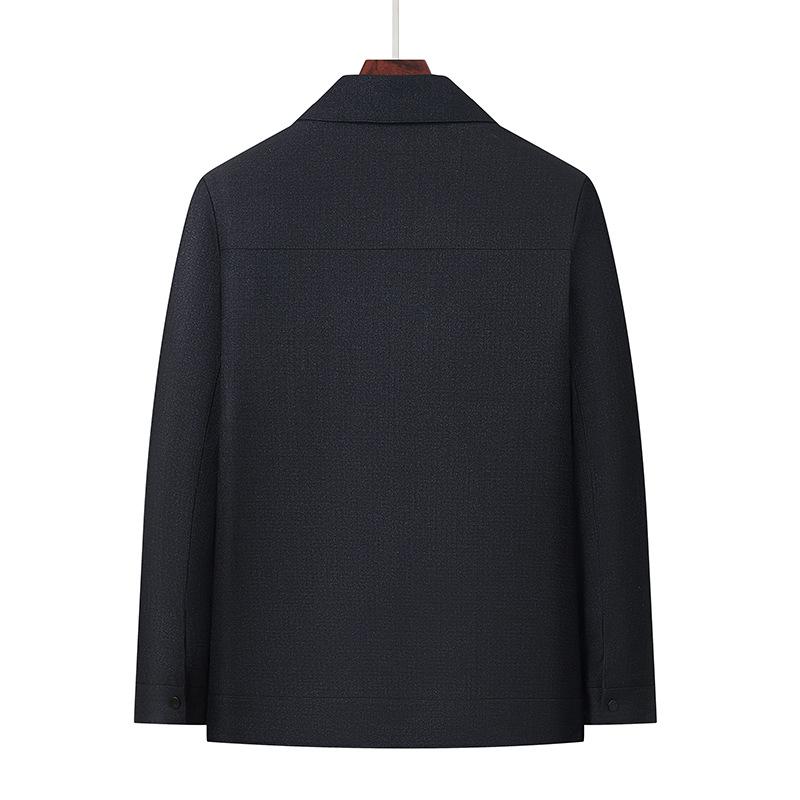 Весенняя и осенняя мужская куртка для мужчин среднего и пожилого возраста, деловая повседневная мужская куртка с лацканами