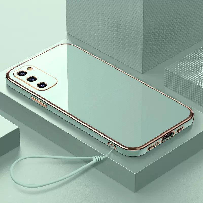 Для Samsung Galaxy S20 чехол Luxury Square Plating SM-G980F, SM-G980F/DS чехол для телефона противоударный силиконовый чехол-накладка Fundas