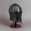 Medieval Barbuta Helmet with Visor 16 Gauge Steel Armor Knight Crusader Helmet LARP, SCA Cosplay Ready Gothic Barbute Helm