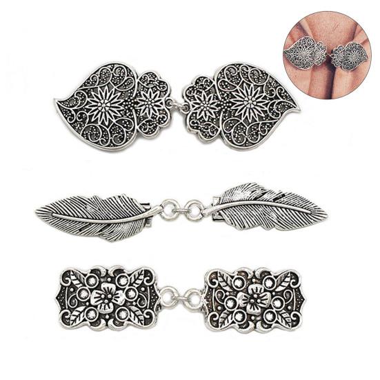 Плащ из сплава в стиле ретро, ​​пряжка на воротнике, зажим в форме листа из искусственного пера, шелковый шарф, шаль, пряжка на талии, фиксированная брошь, зажим для ремня