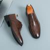 Новая мужская кожаная обувь Высокое качество Повседневные оксфорды Деловая рабочая обувь Черная Коричневая Шнуровка Удобная Обувь для вечеринки Свадебная Мужская обувь