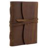 Антикварный темно-коричневый III кожаный дневник (Ручной работы) с кожаной завязкой - Коптский кожаный шнур