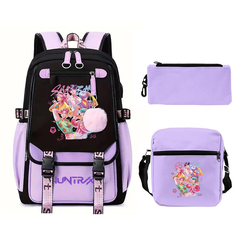 Animation Cartoon Printing High Value Fashion Shoulder Bag Casual Pencil Bag Campus Trend Student Schoolbag