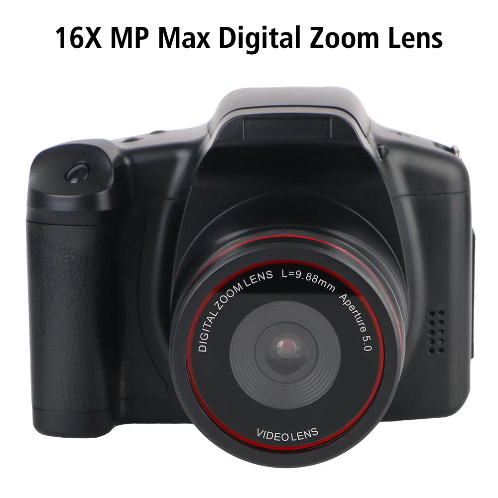 Portable 1080P HD 16.0 Megapixels Sensor Digital Zoom Lens 2.4" LCD Screen HD Videocam USB 2.0 SLR Camera 140° Wide Angle