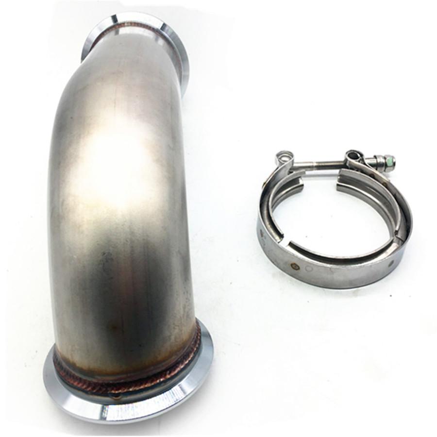 3" Car 90 Degree Garrett V-Band W/clamp Pipe Short Leg 6" Universal Downpipe