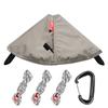 FIELDOOR One Pole Tent Tarp Connection Adapter Tent Hat Hole Type That Does Not Come Off When Setting Up Flame Retardant Water Repellent PVC