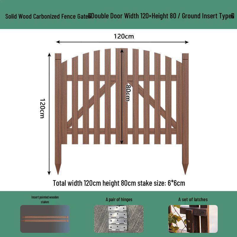 Retractable Anti-Corrosion Wooden Garden and Yard Gate