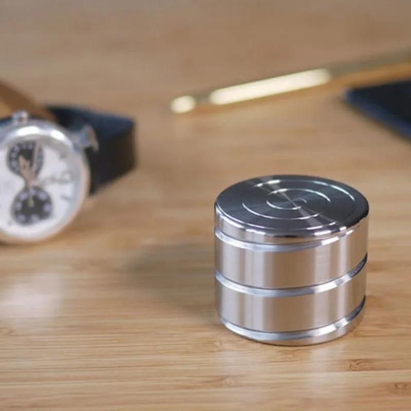 1PCS Decompression Rotating Metal Cylindrical Gyroscope Desktop Office Fidget Toy Optical Illusion Flowing Antistress Gift
