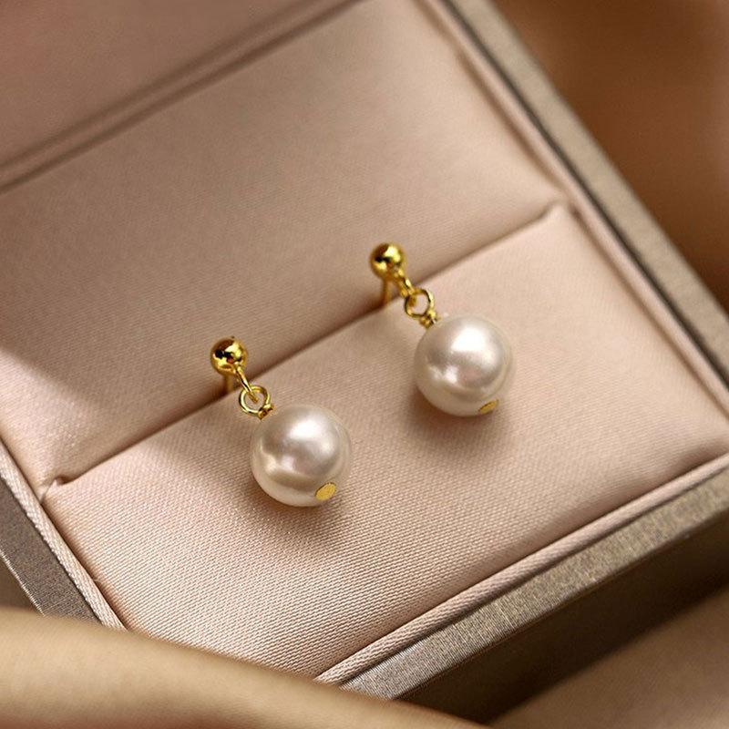 Pearl Earrings for Women's New Style Earrings for Niche High-end Earrings Summer Earrings Retro