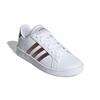 adidas Neo GRAND COURT K Кожаные Дышащие Низкие Скейтборд Обувь Белый Коричневый Детские EF0101