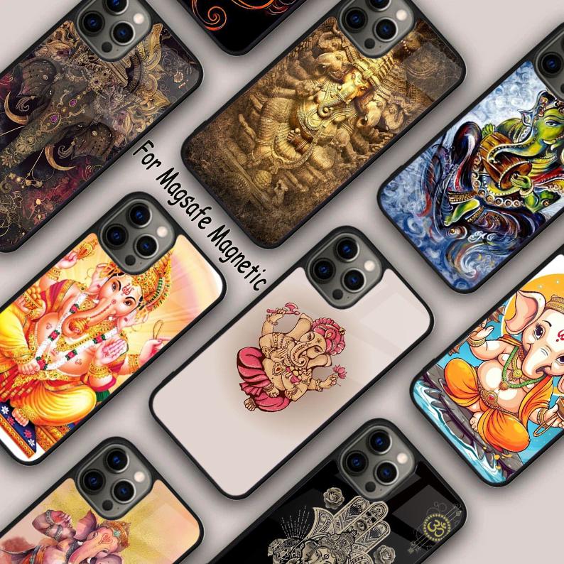 Ganesha The Hindu Magnetic Phone Case For APPLE iPhone 17 Air 16 14 13 12 Pro Max 15 Plus Wireless Charge With MagSafe Cover