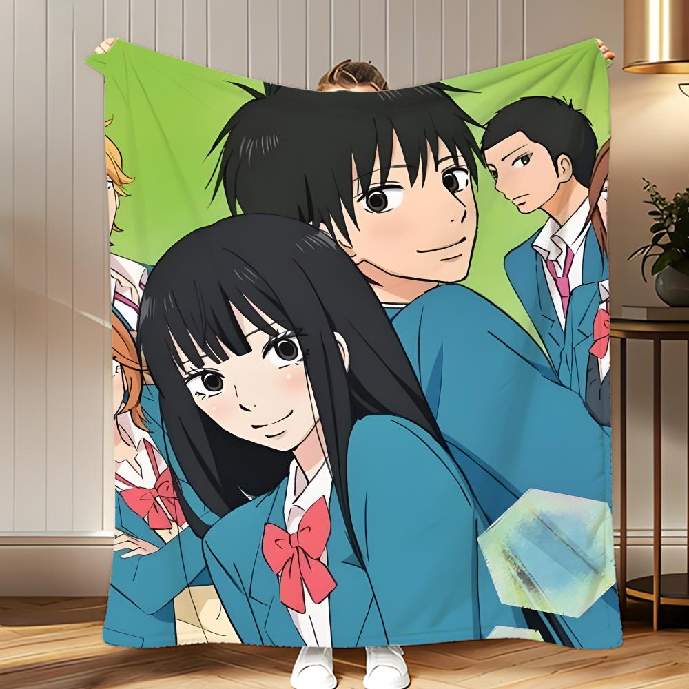 anime Kimi ni Todoke Throw Soft Coral Fleece Blanket 310gsm Fluffy Warm Throw for Sofa Bed Couch Bedroom Decor
