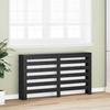 Radiator Cover Black Oak Effect 149 x 20 x 82 cm