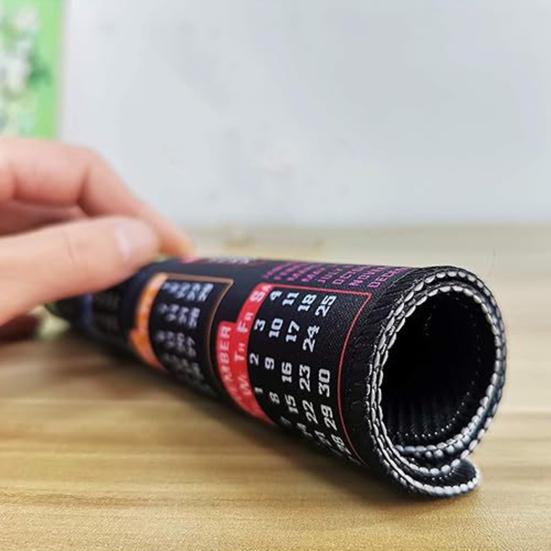 Календарь 2026 года Коврик для мыши с нескользящей резиновой основой Прошитый край Прямоугольный Водонепроницаемый Домашний Офисный Игровой Компьютер Ноутбук Коврик для мыши Настольный коврик