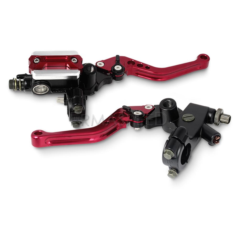 Универсальный комплект рычагов тормозной муфты мотоцикла 7/8 дюйма 22 мм с рычагами резервуара главного цилиндра, комплект мотоциклов с ЧПУ
