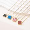 Double-sided Clover Necklace Ladies Necklace Simple Temperament Collarbone Chain