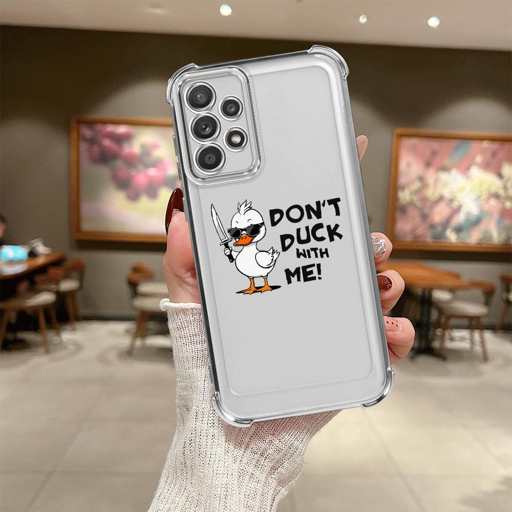 Cute Cartoon Duck Phone Cover Case for Samsung Galaxy A15 A24 A26 A16 A35 A36 A33 A21s A25 A13 A52 A17