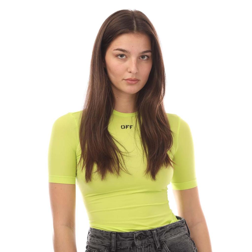 Женская/Дамская футболка Off White с принтом Off Stamp Sec Skin, с круглым вырезом