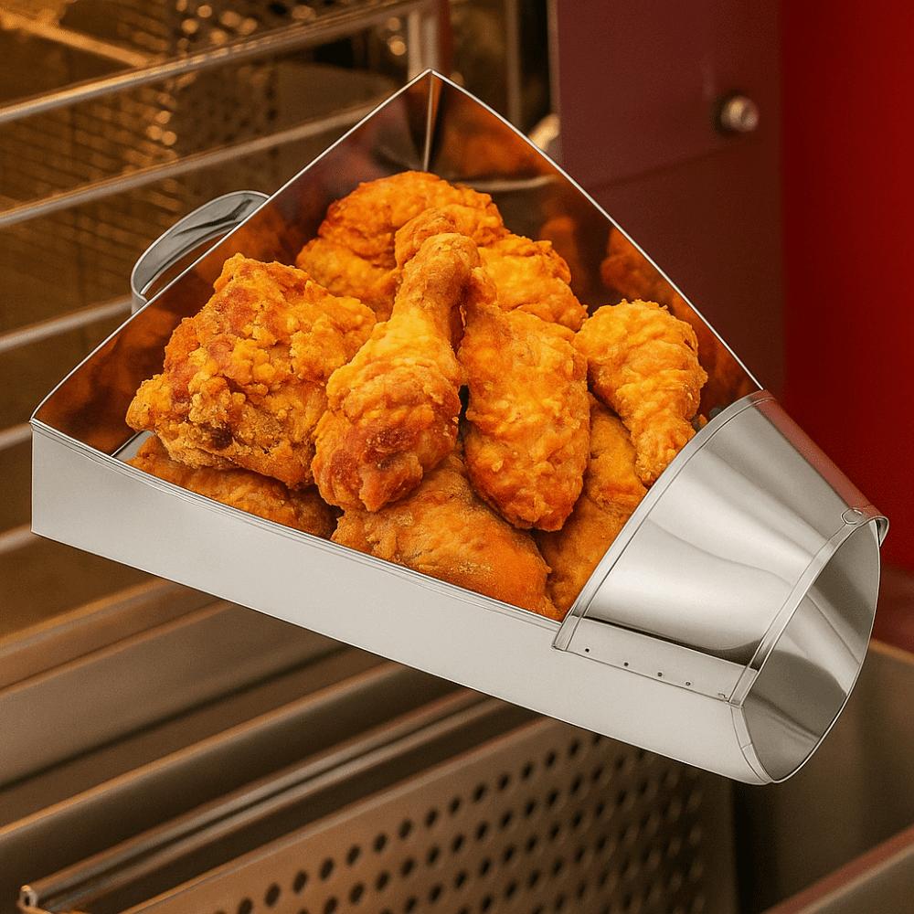 Cooking Tools Funnel Triangle Bucket with Handle Food Shovels French Fry Scoop Kitchen Tools