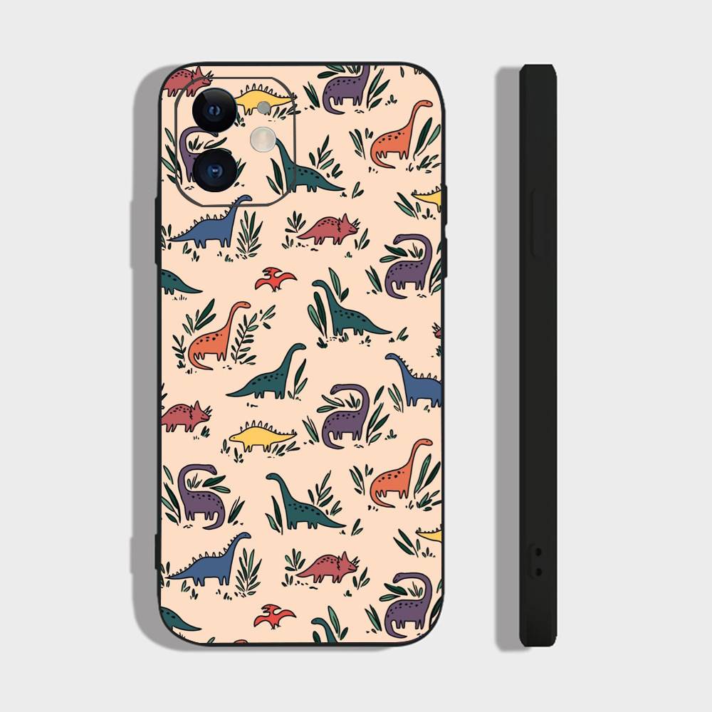 Милый рисунок для iPhone 13,17,11,12,16,14,15,Plus,Pro Max Мягкий силиконовый черный чехол для телефона